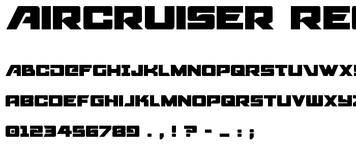 Aircruiser Regular font